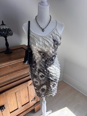 Juju & B Peacock Ruffle Mini Dress 🤍